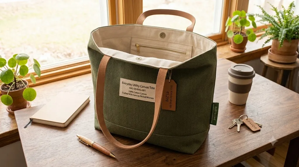 Everyday Utility Canvas Tote[Demo]